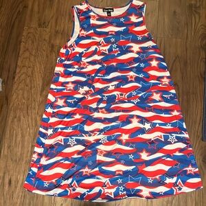 Nwt Dress Works patriotic dress stars and stripes size medium